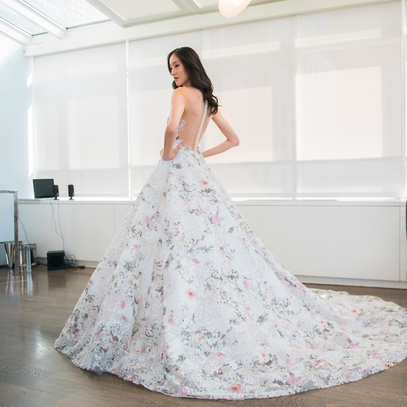 RARE Ines Di Santo Bloom Wedding Dress 12 - Picture 2 of 16